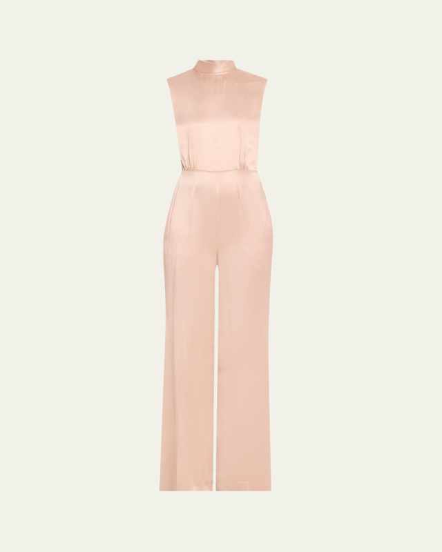 Nicole Wide Leg Silk Jumpsuit